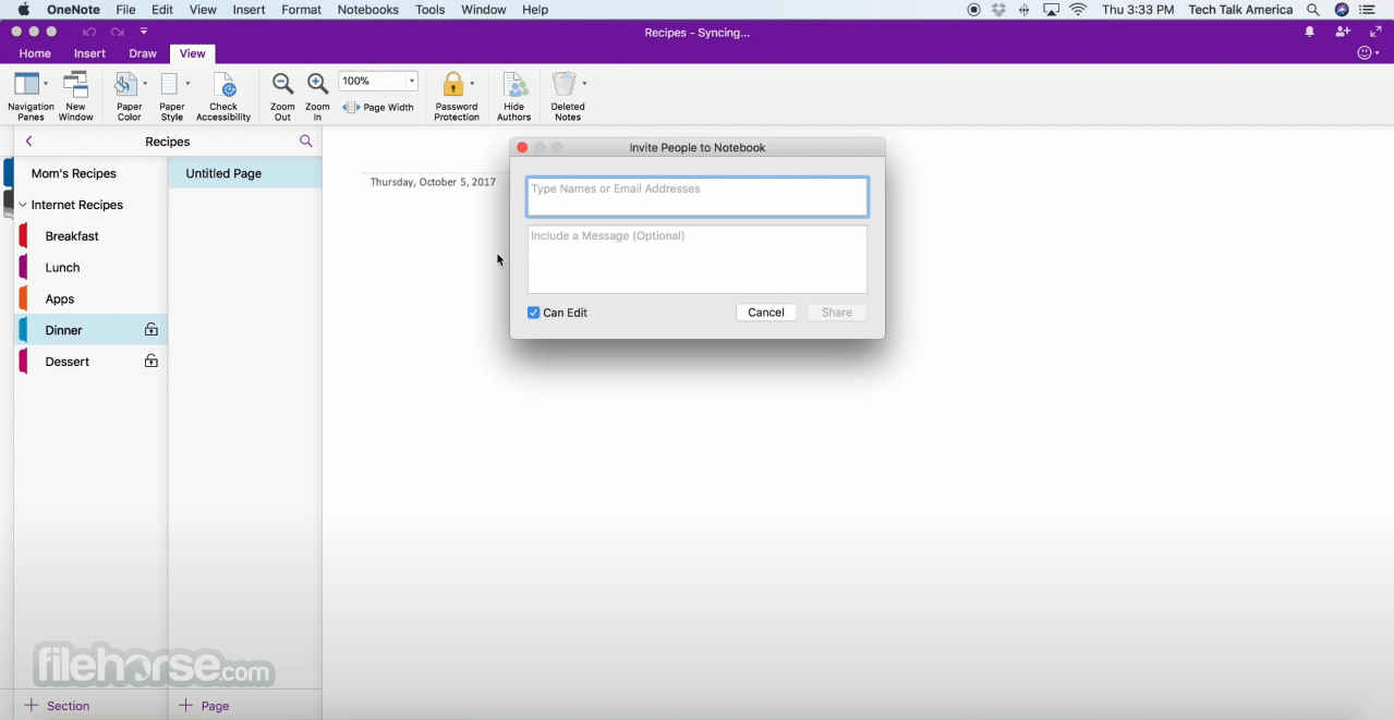 microsoft onenote for mac change page to letter size